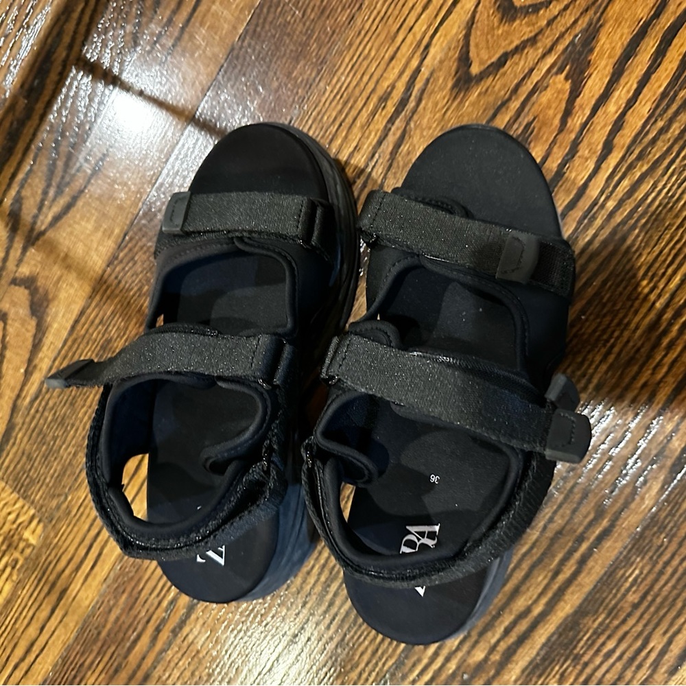 Zara black sandals